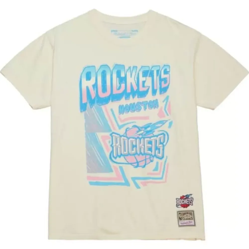 Apparel Mitchell & Ness T-Shirts & Tops-Sidewalk Sketch Ss Tee Hwc Houston Rockets