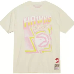Apparel Mitchell & Ness T-Shirts & Tops-Sidewalk Sketch Ss Tee Hwc Atlanta Hawks