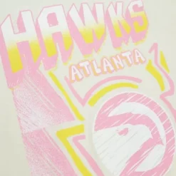 Apparel Mitchell & Ness T-Shirts & Tops-Sidewalk Sketch Ss Tee Hwc Atlanta Hawks