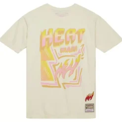 Apparel Mitchell & Ness T-Shirts & Tops-Sidewalk Sketch Ss Tee Hwc Miami Heat