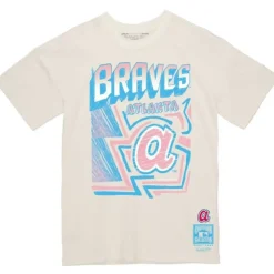 Apparel Mitchell & Ness T-Shirts & Tops-Sidewalk Sketch Tee Atlanta Braves