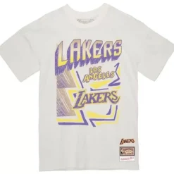 Apparel Mitchell & Ness T-Shirts & Tops-Sidewalk Sketch Tee Los Angeles Lakers