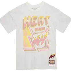 Apparel Mitchell & Ness T-Shirts & Tops-Sidewalk Sketch Tee Miami Heat