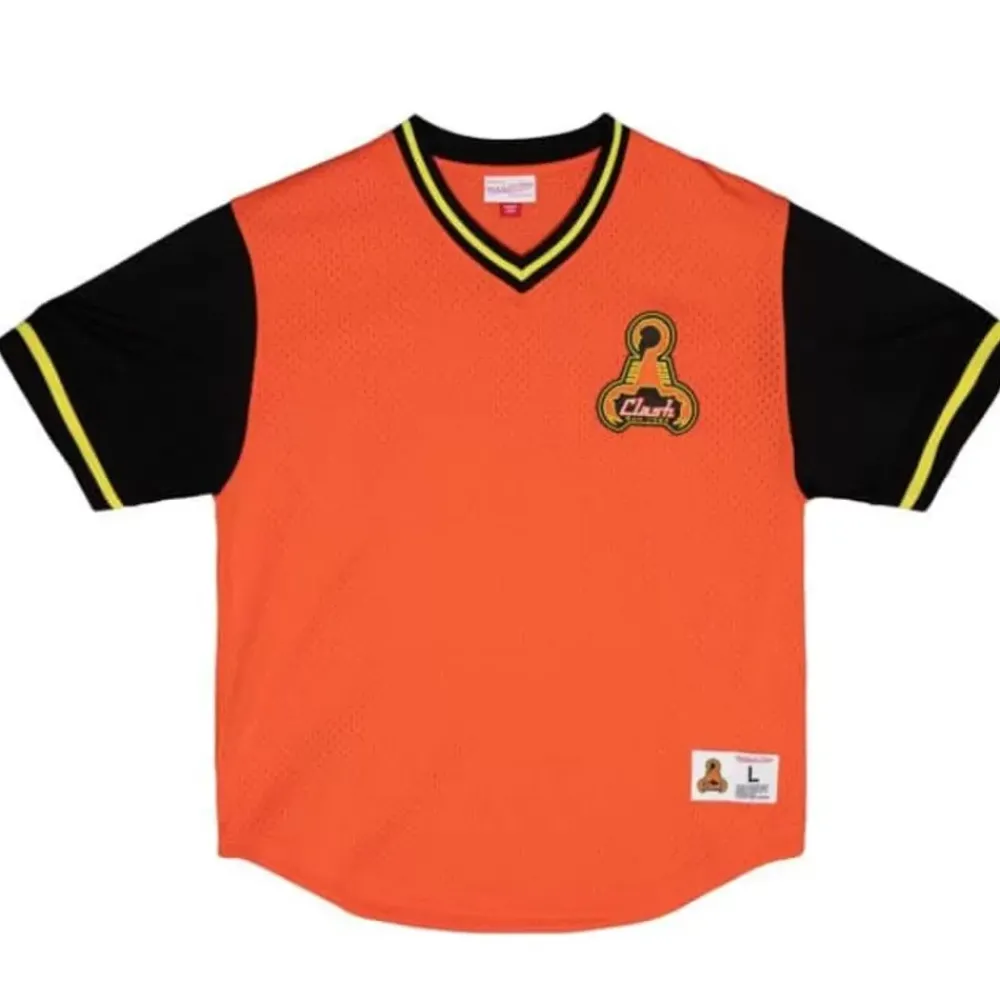 Apparel Mitchell & Ness T-Shirts & Tops-Since 96 2.0 Mesh Pullover V-Neck San Jose Clash