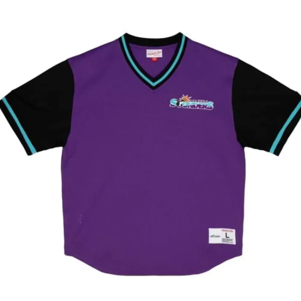 Apparel Mitchell & Ness T-Shirts & Tops-Since 96 2.0 Mesh Pullover V-Neck Seattle Sounders Fc