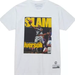 Apparel Mitchell & Ness T-Shirts & Tops-Slam Cover Georgetown University Allen Iverson