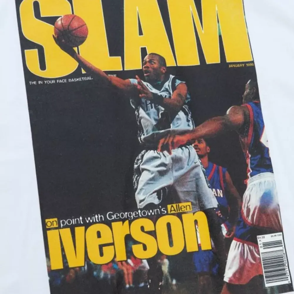 Apparel Mitchell & Ness T-Shirts & Tops-Slam Cover Georgetown University Allen Iverson