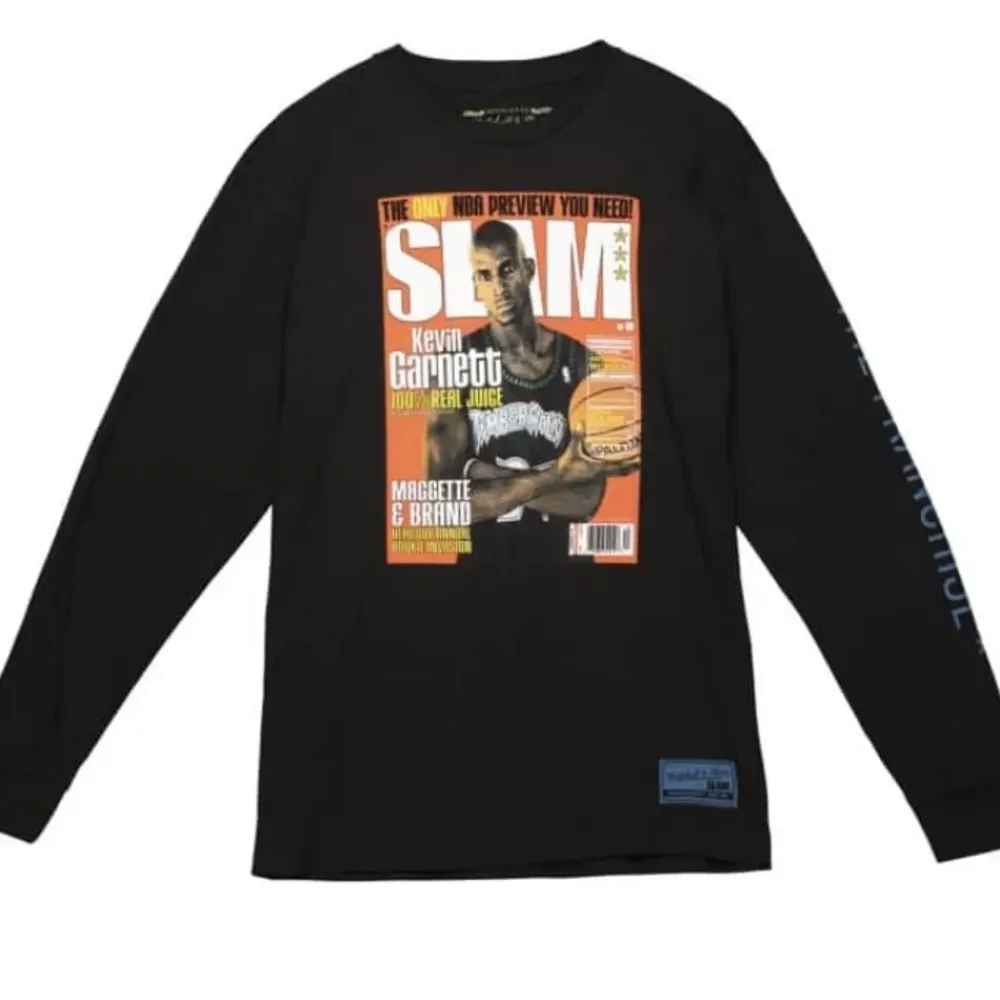 Apparel Mitchell & Ness T-Shirts & Tops-Slam Cover Longsleeve Minnesota Timberwolves Kevin Garnett