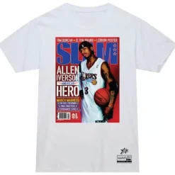 Apparel Mitchell & Ness T-Shirts & Tops-Slam Cover Philadelphia 76Ers Allen Iverson