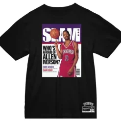 Apparel Mitchell & Ness T-Shirts & Tops-Slam Cover Philadelphia 76Ers Allen Iverson