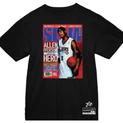 Apparel Mitchell & Ness T-Shirts & Tops-Slam Cover Philadelphia 76Ers Allen Iverson