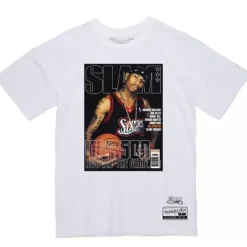 Apparel Mitchell & Ness T-Shirts & Tops-Slam Cover Philadelphia 76Ers Allen Iverson