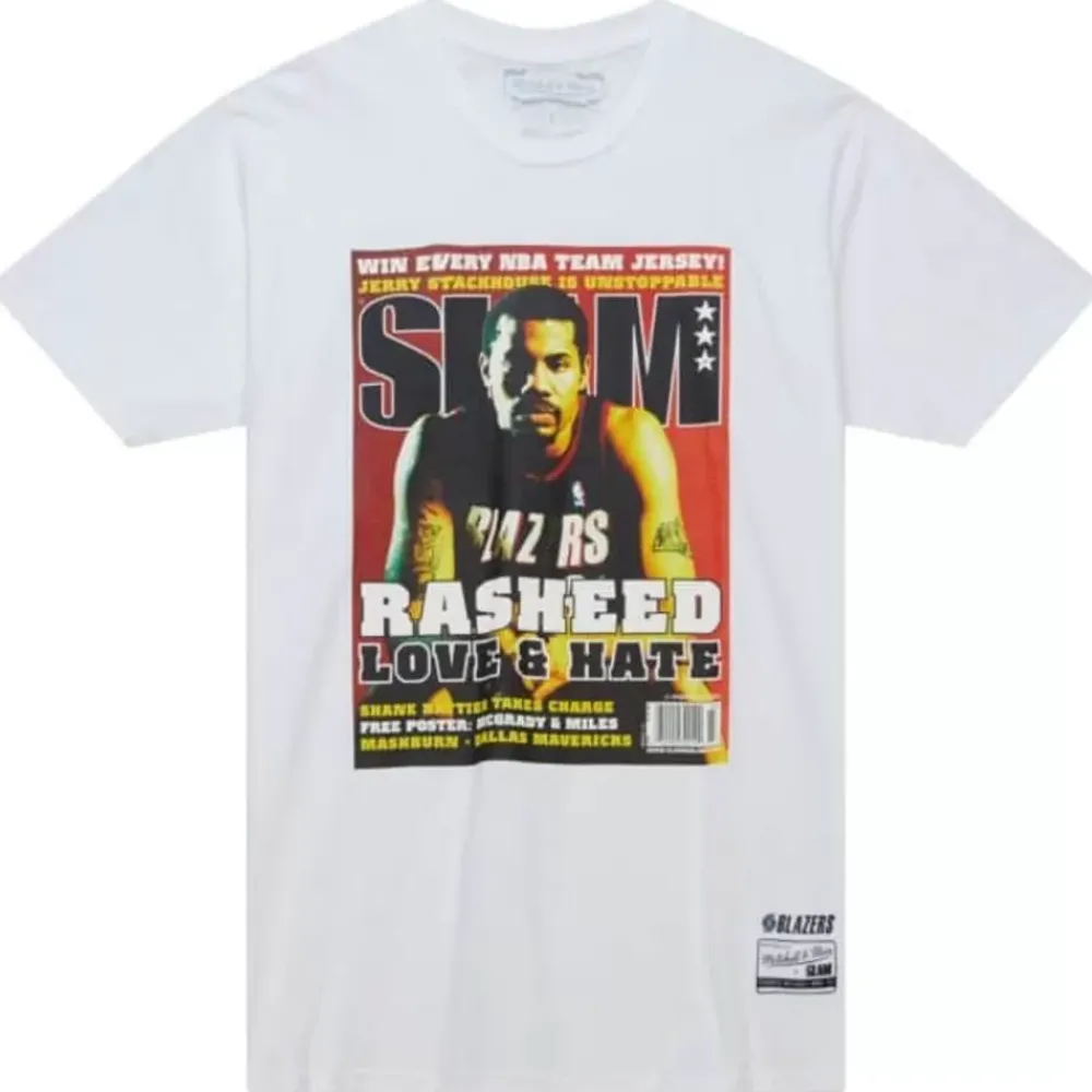 Apparel Mitchell & Ness T-Shirts & Tops-Slam Cover Portland Trail Blazers Rasheed Wallace