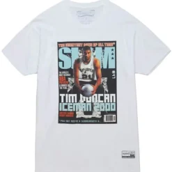 Apparel Mitchell & Ness T-Shirts & Tops-Slam Cover San Antonio Spurs Tim Duncan