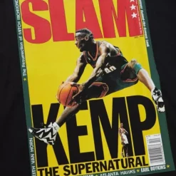 Apparel Mitchell & Ness T-Shirts & Tops-Slam Cover Seattle Supersonics Shawn Kemp