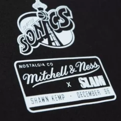 Apparel Mitchell & Ness T-Shirts & Tops-Slam Cover Seattle Supersonics Shawn Kemp