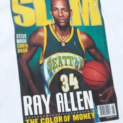 Apparel Mitchell & Ness T-Shirts & Tops-Slam Cover Seattle Supersonics Ray Allen