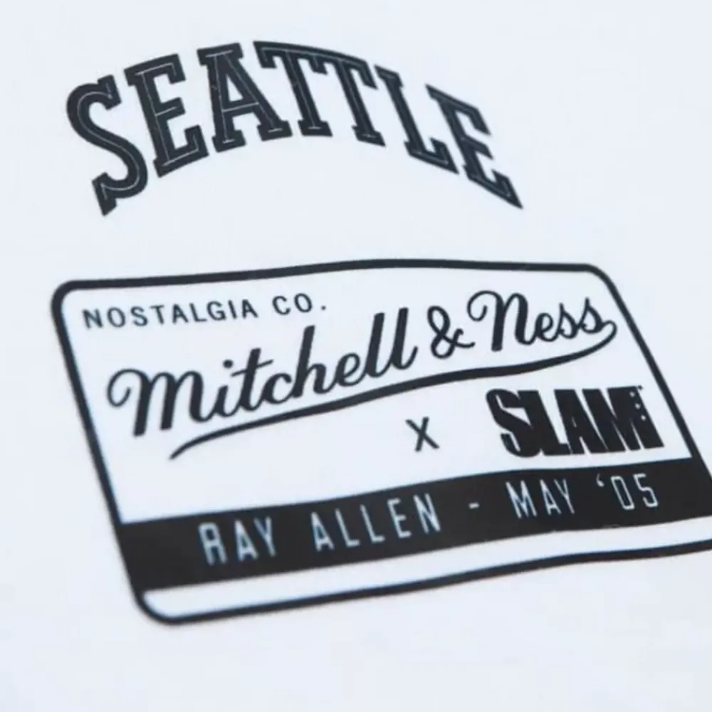 Apparel Mitchell & Ness T-Shirts & Tops-Slam Cover Seattle Supersonics Ray Allen