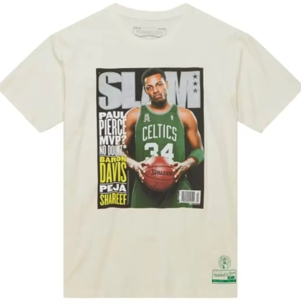 Apparel Mitchell & Ness T-Shirts & Tops-Slam Cover Tee Boston Celtics Paul Pierce