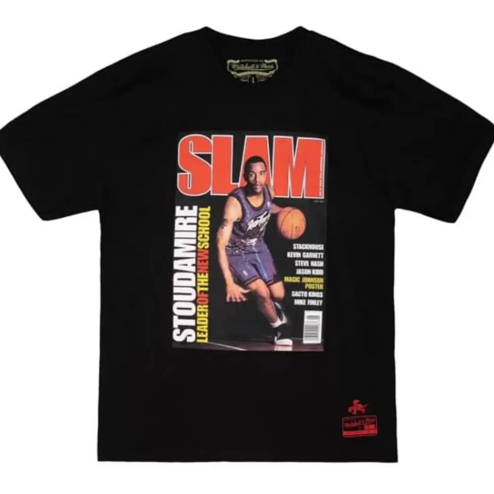 Apparel Mitchell & Ness T-Shirts & Tops-Slam Cover Tee Toronto Raptors 1996 Damon Stoudamire