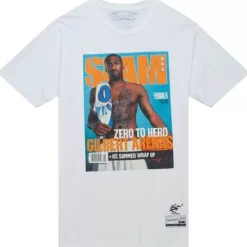 Apparel Mitchell & Ness T-Shirts & Tops-Slam Cover Washington Wizards Gilbert Arenas
