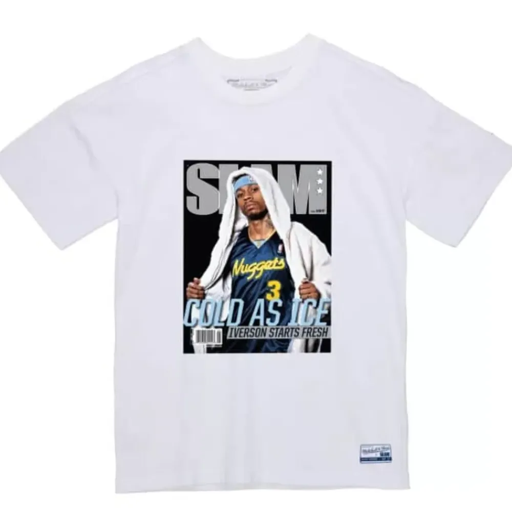 Apparel Mitchell & Ness T-Shirts & Tops-Slam Covers Tee Denver Nuggets Allen Iverson
