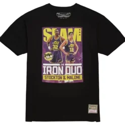 Apparel Mitchell & Ness T-Shirts & Tops-Slam Iron Duo Tee Utah Jazz