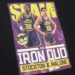 Apparel Mitchell & Ness T-Shirts & Tops-Slam Iron Duo Tee Utah Jazz