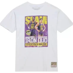 Apparel Mitchell & Ness T-Shirts & Tops-Slam Iron Duo Tee Utah Jazz