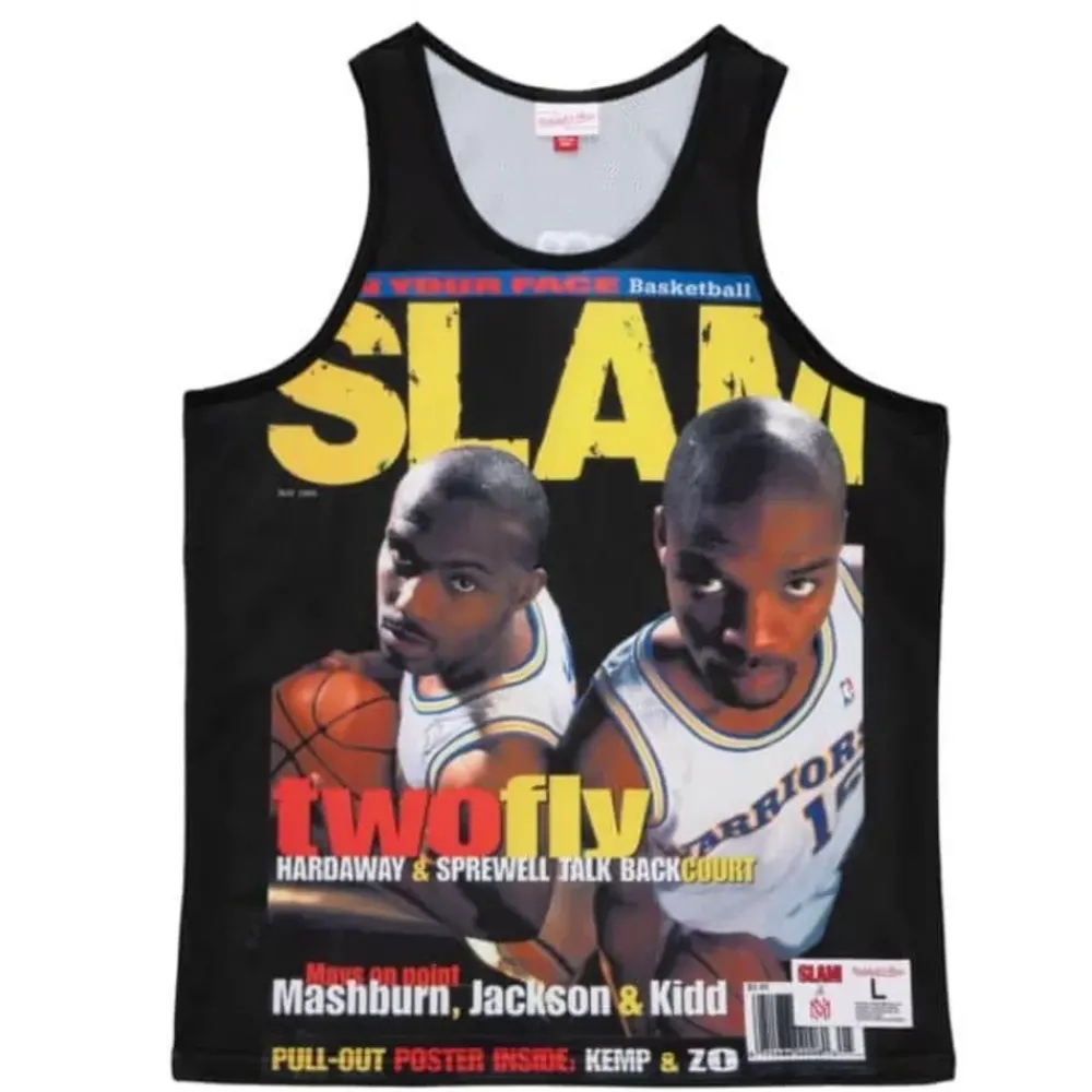 Apparel Mitchell & Ness T-Shirts & Tops-Slam Sublimated Tank Golden State Warriors