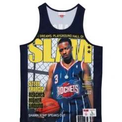 Apparel Mitchell & Ness T-Shirts & Tops-Slam Sublimated Tank Houston Rockets Steve Francis
