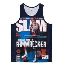 Apparel Mitchell & Ness T-Shirts & Tops-Slam Sublimated Tank New Jersey Nets Kenyon Martin