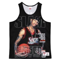 Apparel Mitchell & Ness T-Shirts & Tops-Slam Sublimated Tank Philadelphia 76Ers Allen Iverson