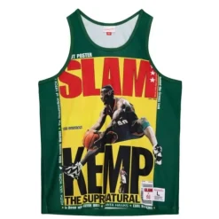 Apparel Mitchell & Ness T-Shirts & Tops-Slam Sublimated Tank Seattle Supersonics Shawn Kemp