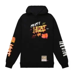 Apparel Mitchell & Ness Hoodies & Sweatshirts-Slap Sticker Hoodie Miami Heat
