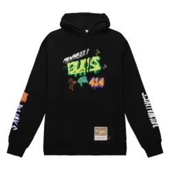 Apparel Mitchell & Ness Hoodies & Sweatshirts-Slap Sticker Hoodie Milwaukee Bucks