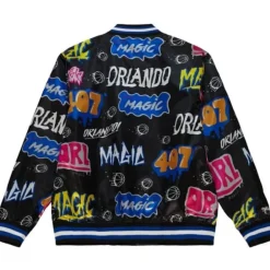 Apparel Mitchell & Ness Jackets & Outerwear-Slap Sticker Reversible Jacket Orlando Magic