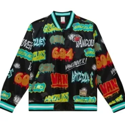 Apparel Mitchell & Ness Jackets & Outerwear-Slap Sticker Reversible Jacket Vancouver Grizzlies