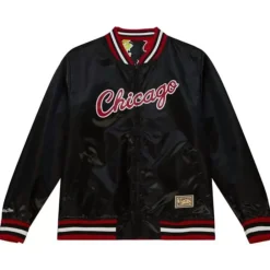 Apparel Mitchell & Ness Jackets & Outerwear-Slap Sticker Reversible Jacket Chicago Bulls