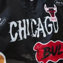 Apparel Mitchell & Ness Jackets & Outerwear-Slap Sticker Reversible Jacket Chicago Bulls