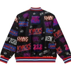 Apparel Mitchell & Ness Jackets & Outerwear-Slap Sticker Reversible Jacket New York Knicks