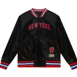 Apparel Mitchell & Ness Jackets & Outerwear-Slap Sticker Reversible Jacket New York Knicks