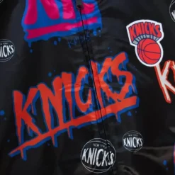 Apparel Mitchell & Ness Jackets & Outerwear-Slap Sticker Reversible Jacket New York Knicks