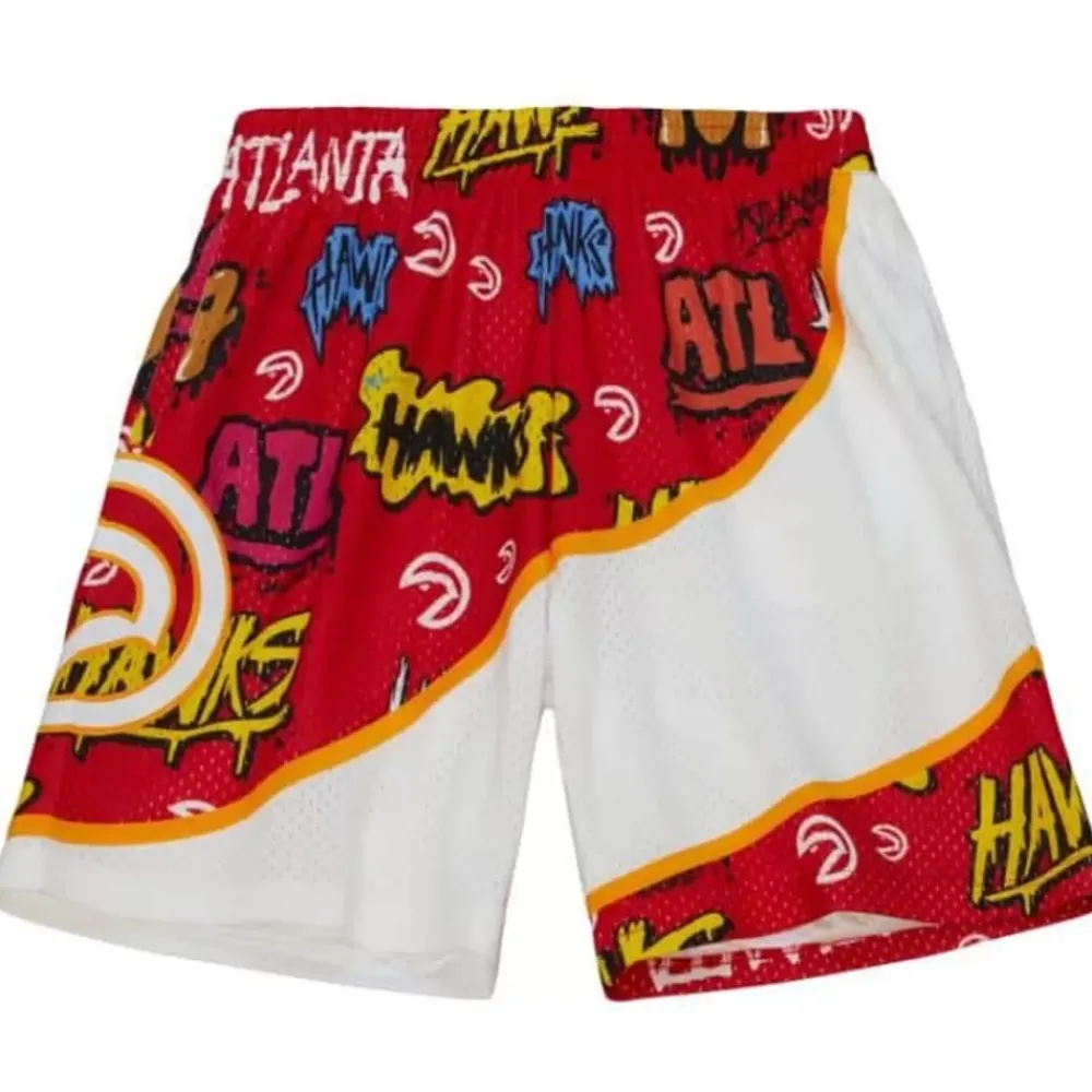Apparel Mitchell & Ness Shorts-Slap Sticker Swingman Atlanta Hawks 1986-87 Shorts