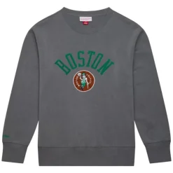 Apparel Mitchell & Ness Hoodies & Sweatshirts-Snow Washed Fleece Crew Boston Celtics