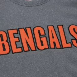 Apparel Mitchell & Ness Hoodies & Sweatshirts-Snow Washed Fleece Crew Cincinnati Bengals