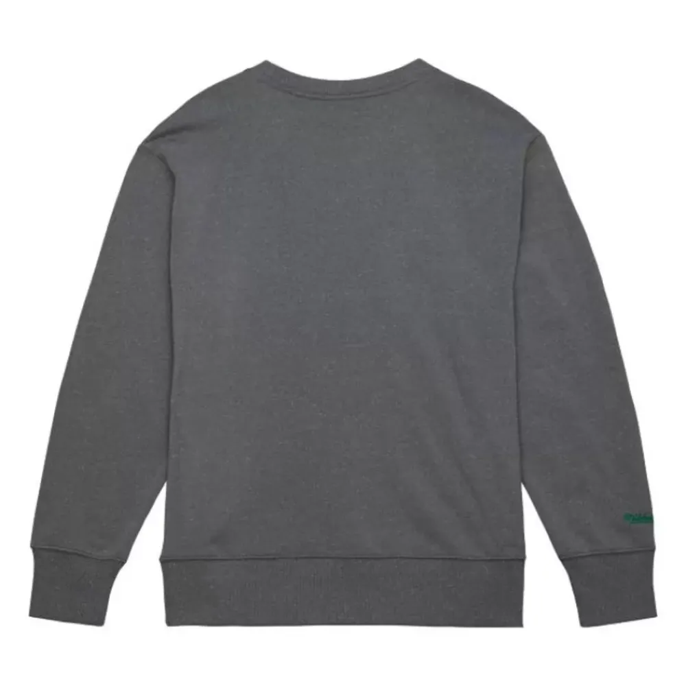 Apparel Mitchell & Ness Hoodies & Sweatshirts-Snow Washed Fleece Crew Current Logo Minnesota Wild