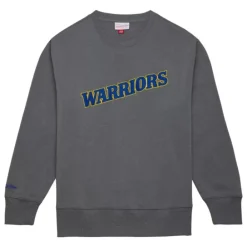 Apparel Mitchell & Ness Hoodies & Sweatshirts-Snow Washed Fleece Crew Golden State Warriors