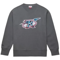 Apparel Mitchell & Ness Hoodies & Sweatshirts-Snow Washed Fleece Crew Houston Rockets