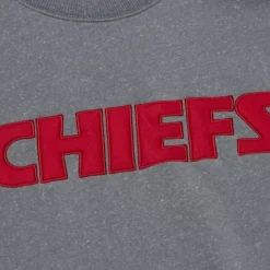 Apparel Mitchell & Ness Hoodies & Sweatshirts-Snow Washed Fleece Crew Kansas City Chiefs